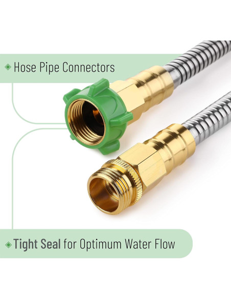 Manguera de Jardín Corta UNCO 91 cm Acero Inoxidable Flexible