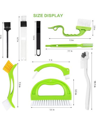 Paquete de 8 Cepillos Limpiadores de Juntas LeeLoon - Ergonomía y Versatilidad