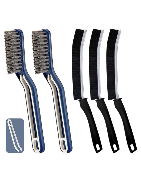 5 Cepillos de Limpieza de Ranuras YOWJOG - Cerdas Duras