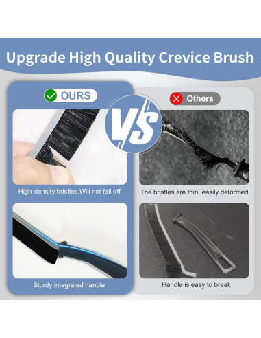 5 Cepillos de Limpieza de Ranuras YOWJOG - Cerdas Duras