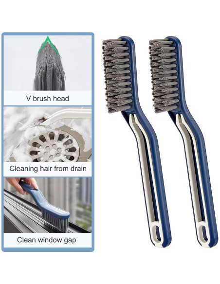 5 Cepillos de Limpieza de Ranuras YOWJOG - Cerdas Duras