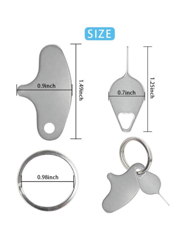 5 Llaves de Seguridad para Timbre VVHOOY - Acero Inoxidable