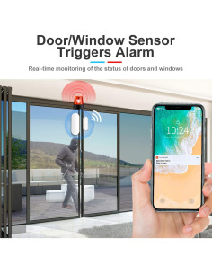 Sensor de Puerta y Ventana WiFi Gaoducash 4-Pack con Alertas 2