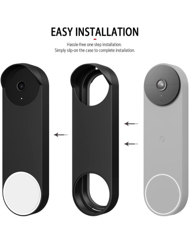 Funda de Silicona para Timbre Google Nest Hello 2021 - Negro