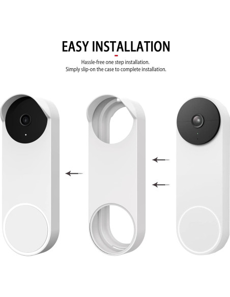 Funda de silicona para timbre Google Nest Hello 2 gen blanca