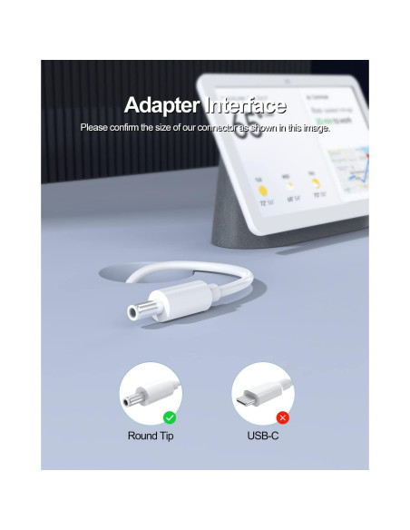 Cargador 30W Pwept para Google Nest Audio Adaptador