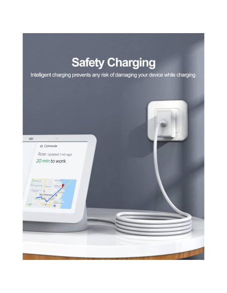 Cargador 30W Pwept para Google Nest Audio Adaptador