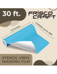 Vinilo para Plantillas Frisco Craft 30 pies Azul Removible 2