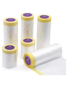 BOMEI Pack 6 Rollos Película de Enmascarar 20m para Pintura