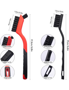 Juego de Cepillos de Alambre 6Pcs MS-6PS Acero Inoxidable/Latón/Nylon 2