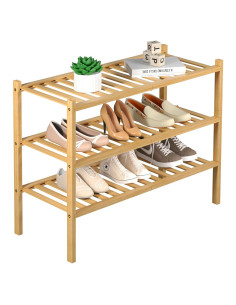 Estante para zapatos 3 niveles ROMGUAR CRAFT bambú natural