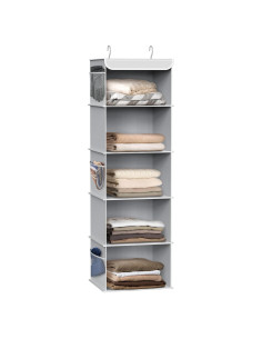 Organizador de Closet Colgante Simple Houseware 5 Estantes Gris