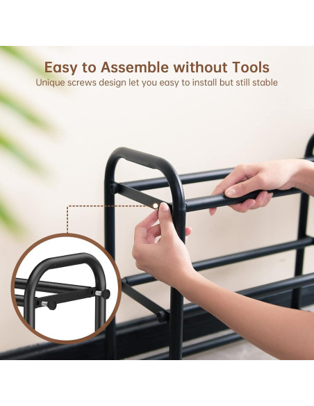 Estante para Zapatos Gonfoam Expandible 3 Niveles Negro