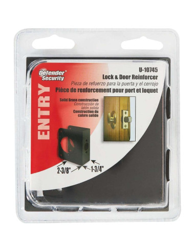 Placa Refuerzo Cerradura Prime-Line U 10745 Bronce 4,5 cm