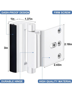 Paquete de 6 Cerraduras de Refuerzo Shimeyao para Puertas 2