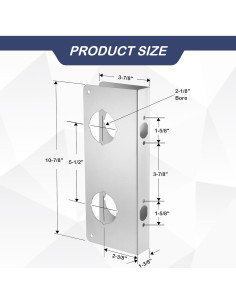 Placa de Refuerzo de Puerta NAUBEA Acero Inoxidable 27,62 cm 2