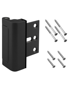 Cerradura de Refuerzo U 11126 Aluminio Negro 7,62 cm