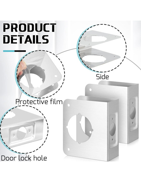 Juego de Placas de Refuerzo para Puertas Ferraycle 4 Pcs