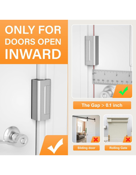 Cerradura de Refuerzo Eixleoi para Puerta Frontal 2 Pack