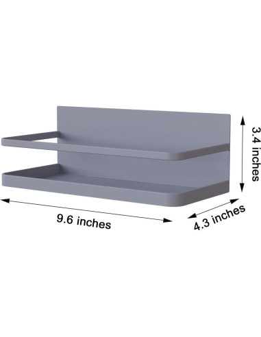 Organizador de Especias Magnético Hoopoton Gris 1 Estante