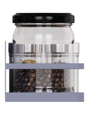 Organizador de Especias Magnético Hoopoton Gris 1 Estante