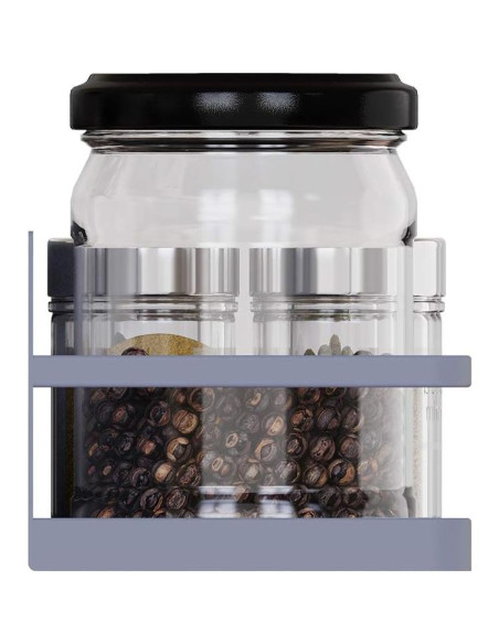 Organizador de Especias Magnético Hoopoton Gris 1 Estante