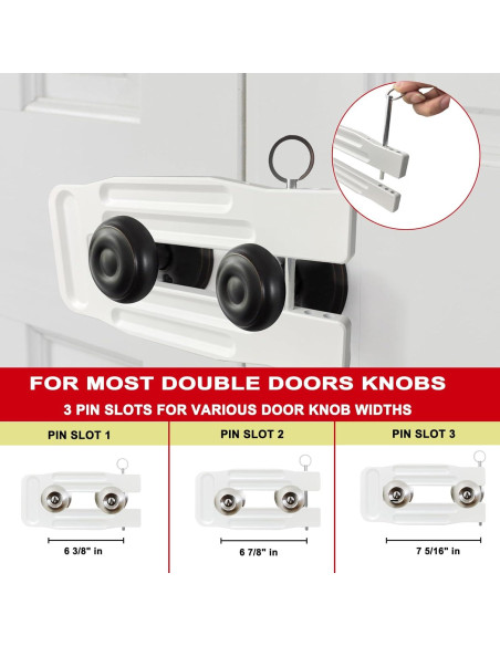 Cerradura de Puerta Francesa Enprotty FDL-01 Blanca Ajustable