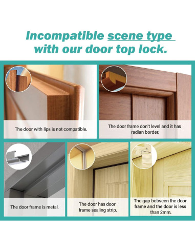 Cerradura Superior BILLROAD para Puertas de Seguridad Infantil