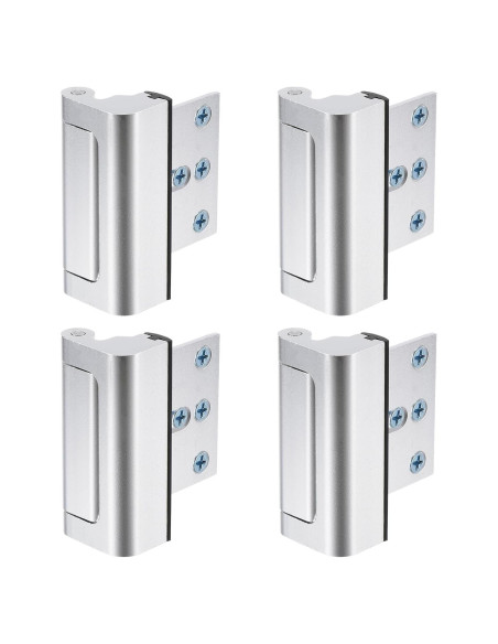 Cerradura de Seguridad uxcell 4 Pack Refuerzo Puerta 7,62 cm