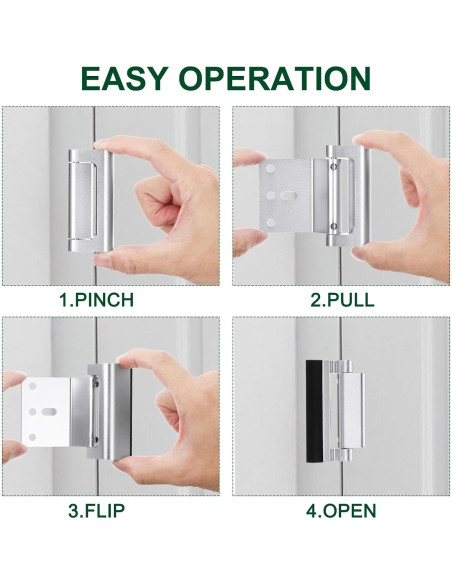 Cerradura de Seguridad uxcell 4 Pack Refuerzo Puerta 7,62 cm