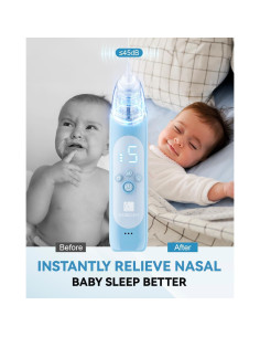 Aspirador Nasal Eléctrico HORIGEN para Bebé 5 Niveles USB-C 2