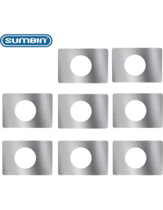 Placa de Refuerzo de Puerta SUMBIN Acero Inoxidable 8 Piezas 2