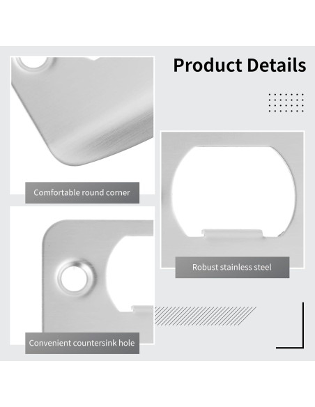 12 Placas de Golpe Acero Inoxidable OMISTAR para Puertas