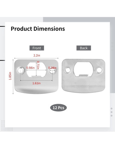 12 Placas de Golpe de Acero Inoxidable OMISTAR para Puertas