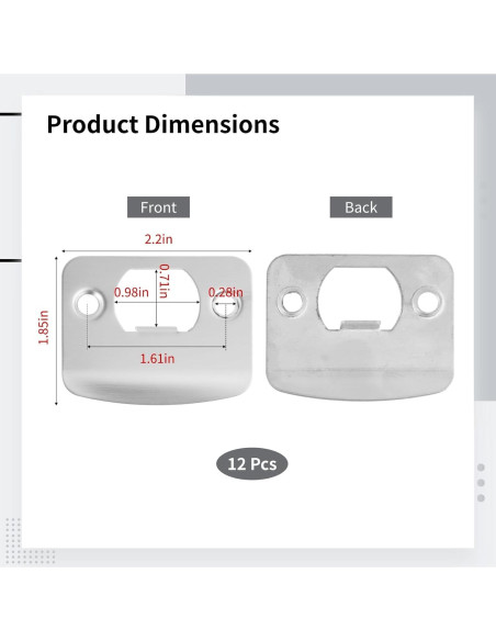 12 Placas de Golpe de Acero Inoxidable OMISTAR para Puertas