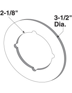 Placa de Respaldo Cromada Prime-Line 8,89 cm Paquete de 2 2