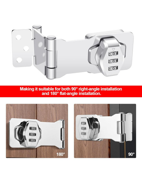 Cerradura de Combinación KIBBEH Acero Inoxidable 304 Blanco