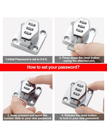 Cerradura de Combinación KIBBEH Acero Inoxidable 304 Blanco