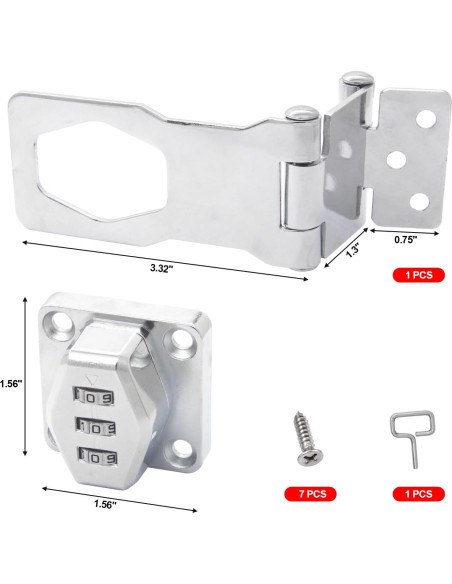 Cerradura de Combinación KIBBEH Acero Inoxidable 304 Blanco