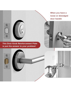 Placa de refuerzo redonda para pomo de puerta Genérico 2 Pzas 2