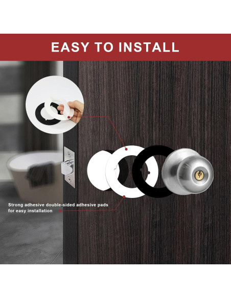 Placa de refuerzo redonda para pomo de puerta Genérico 2 Pzas