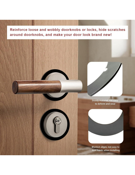 Placa de refuerzo redonda para pomo de puerta Genérico 2 Pzas