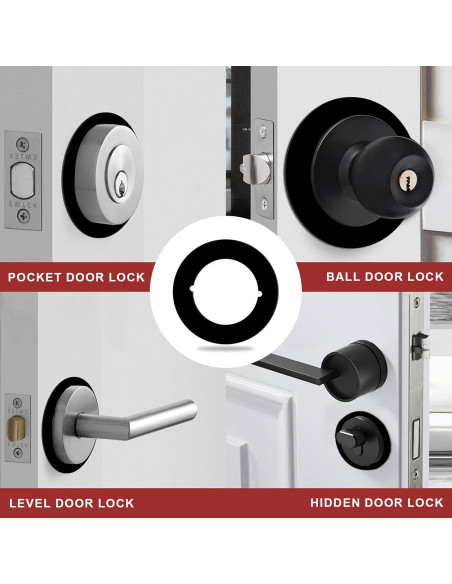 Placa de refuerzo redonda para pomo de puerta Genérico 2 Pzas