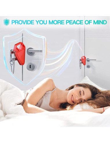 Cerradura de Puerta Portátil HELEMAN Seguridad Mejorada