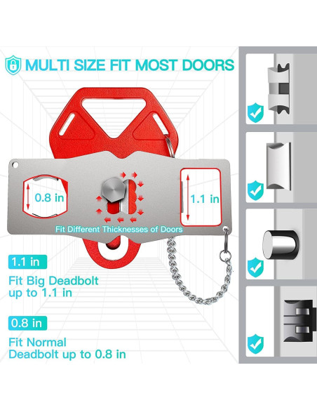 Cerradura de Puerta Portátil HELEMAN Seguridad Mejorada