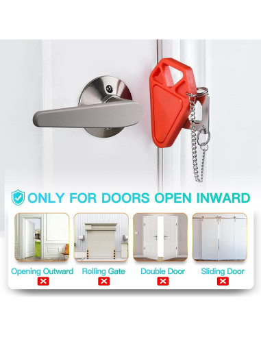 Cerradura de Puerta Portátil HELEMAN Seguridad Mejorada