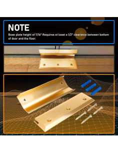 Bloqueo de Seguridad para Puertas Gagsu Dorado 24,99x7,99cm 2