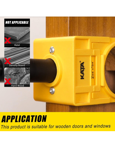 Kit de Instalación de Cerraduras KATA para Puertas de Madera