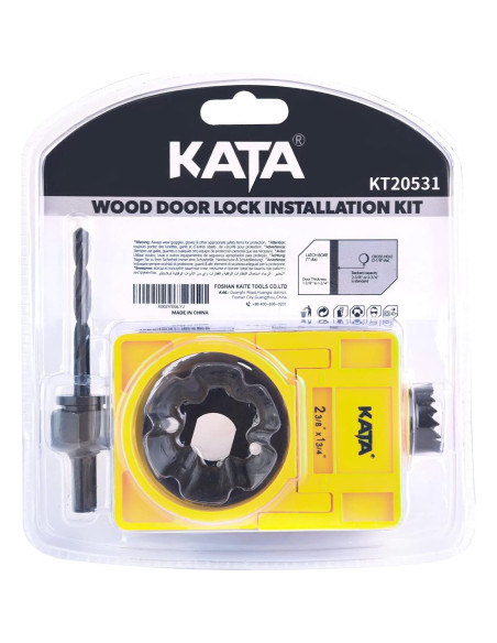 Kit de Instalación de Cerraduras KATA para Puertas de Madera