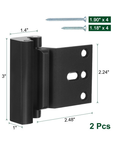 Cerradura de Seguridad uxcell para Puerta - 2 Paquetes, 7.62 cm